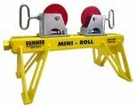 Cavalletti di Sostegno e Porta Tubi Mini Roll, quattro gambe, fisso, banco, basamento, tavolo, ruote, acciaio, inox, gomma, rullo, sfere, supporti, pipe, tube, piastra, support, mini, basso